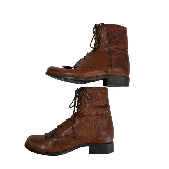 Ariat Heritage Lacer II Distressed Leather Boots Women's Size 9 Western Riding - Picture 7 of 10